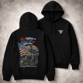 Red White & Blue Collar Broke | Every Dollar Earned Hoodie | Blue Collar American