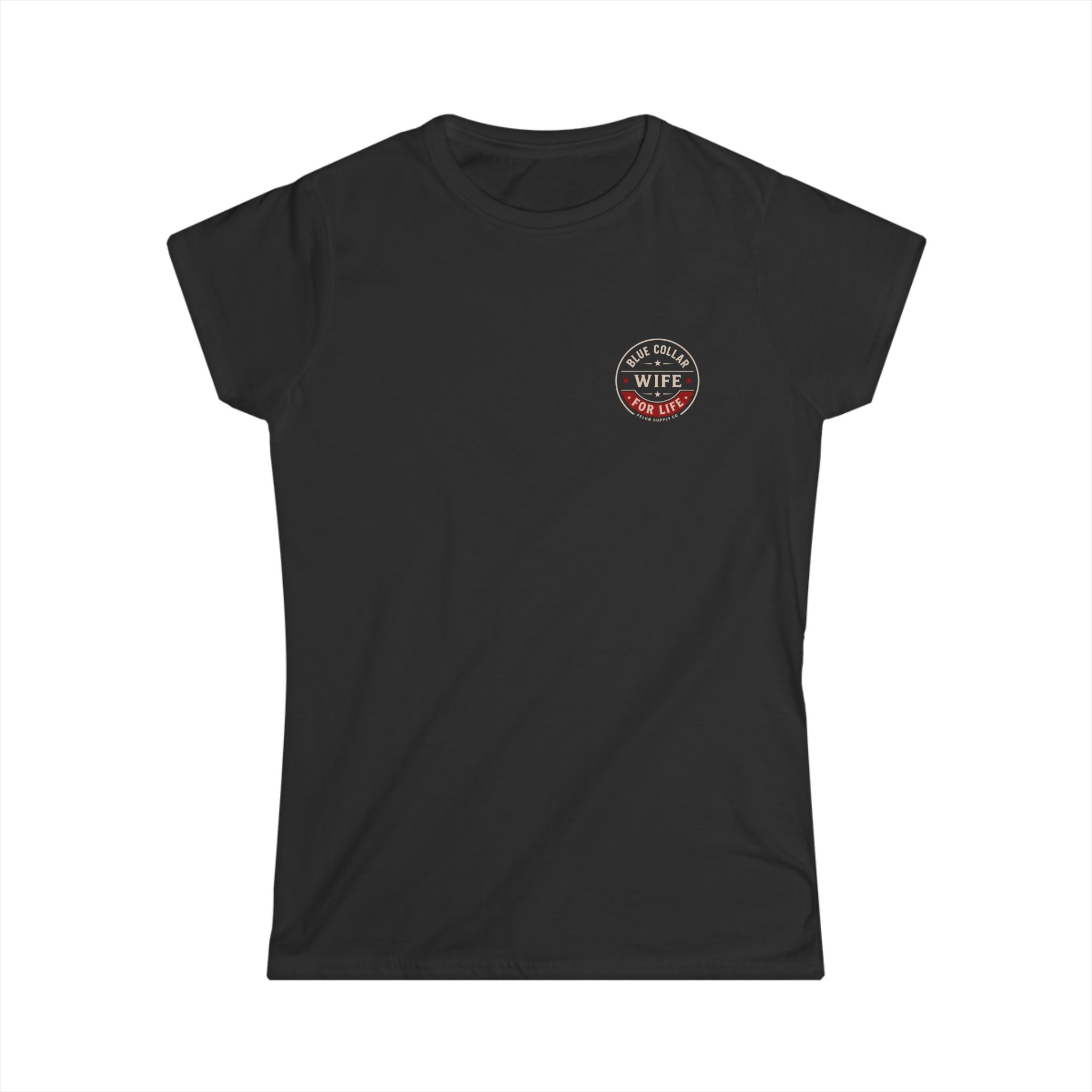 Blue Collar Wife For Life T-Shirt | Patriotic Pin-Up Tee | Felon Supply Co - Image 3