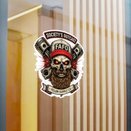 Society’s Outcast Blue Collar Hard Hat Decal | FAFO Toolbox Sticker | Felon Supply Co
