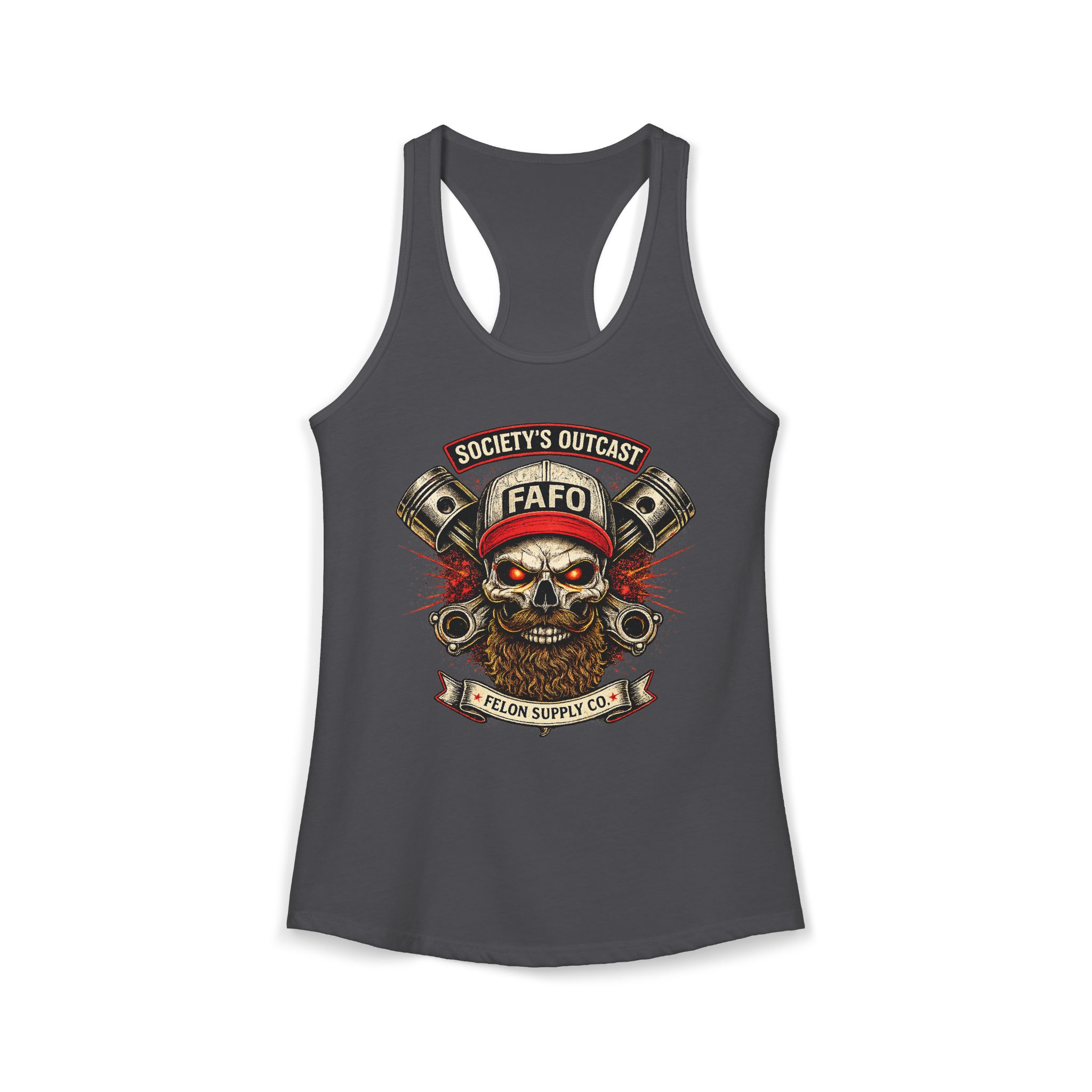Society's Outcast FAFO Blue Collar Women's Tank Top | Mechanic | Felon Supply Co - Image 6