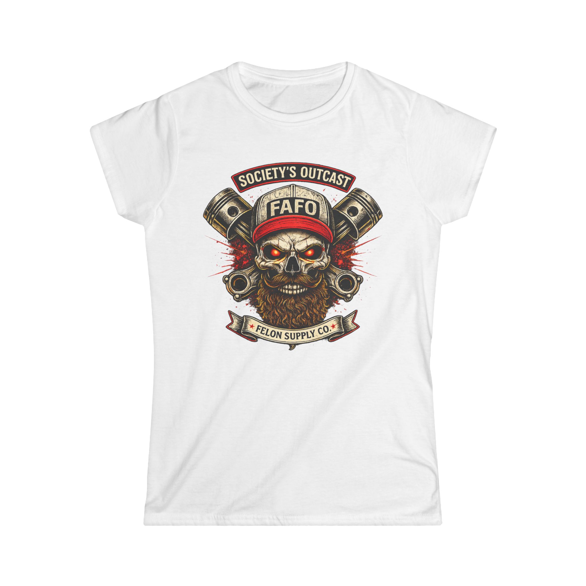 Society's Outcast FAFO Blue Collar Women's T-Shirt | Mechanic Tee | Felon Supply Co - Image 4