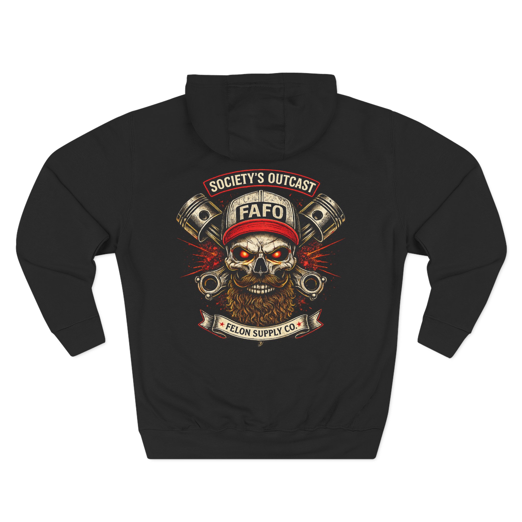 Society's Outcast Blue Collar Hoodie | FAFO Mechanic Pullover | Felon Supply Co - Image 3