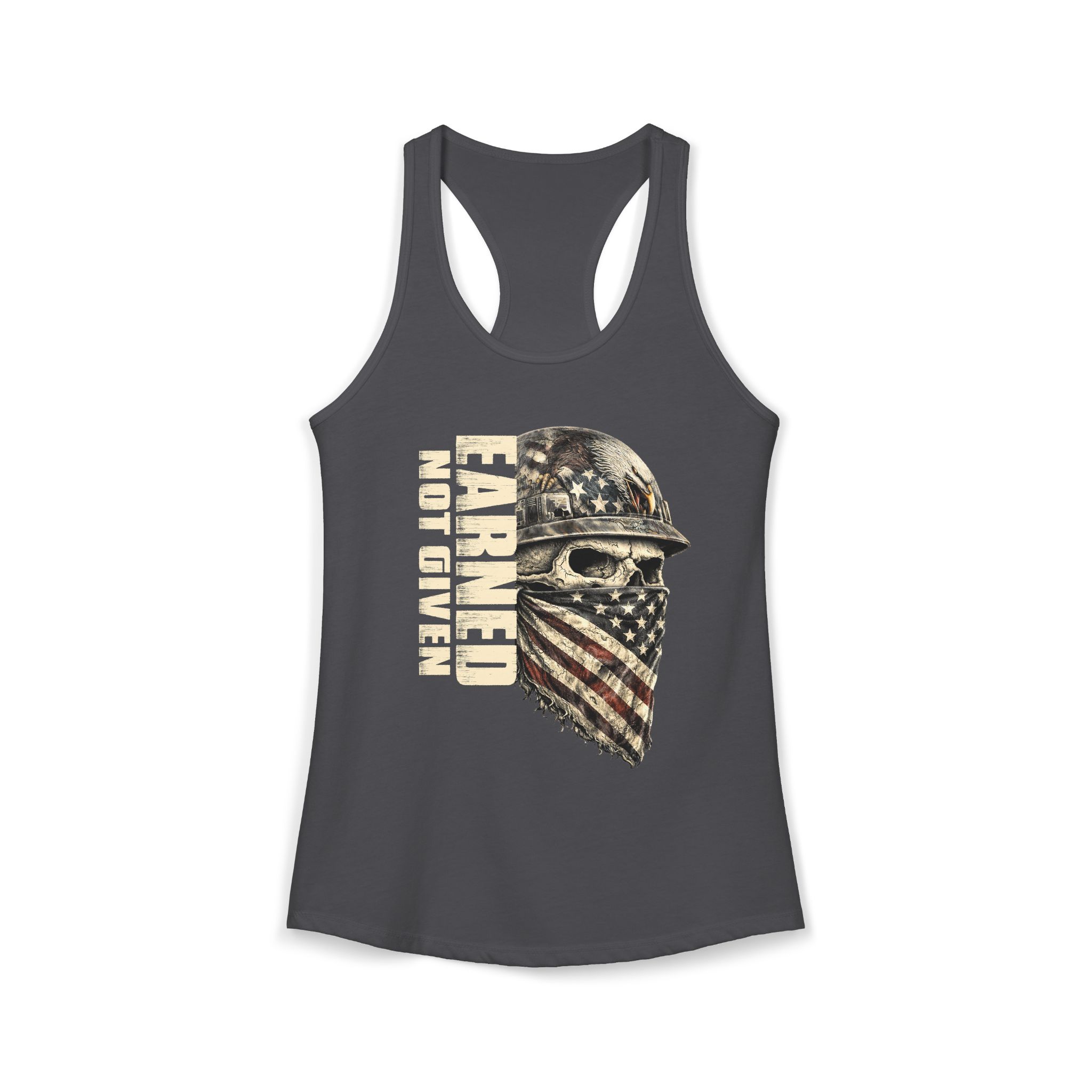 Earned Not Given Patriotic Skull Tank | Blue Collar Girl | Felon Supply Co - Image 6