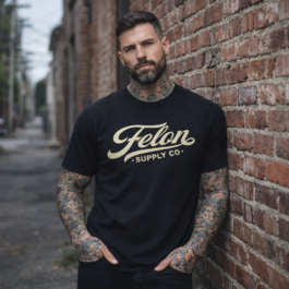 FSC Script T-Shirt | Blue Collar Workwear Tee | Felon Supply Co