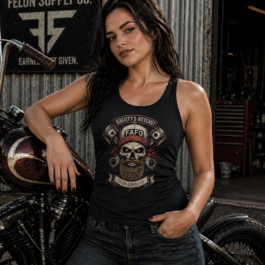 Society’s Outcast FAFO Blue Collar Women’s Tank Top | Mechanic | Felon Supply Co